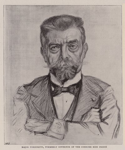 Major Forzinetti, tidligere guvernør for Cherche Midi-fængslet af Charles Paul Renouard
